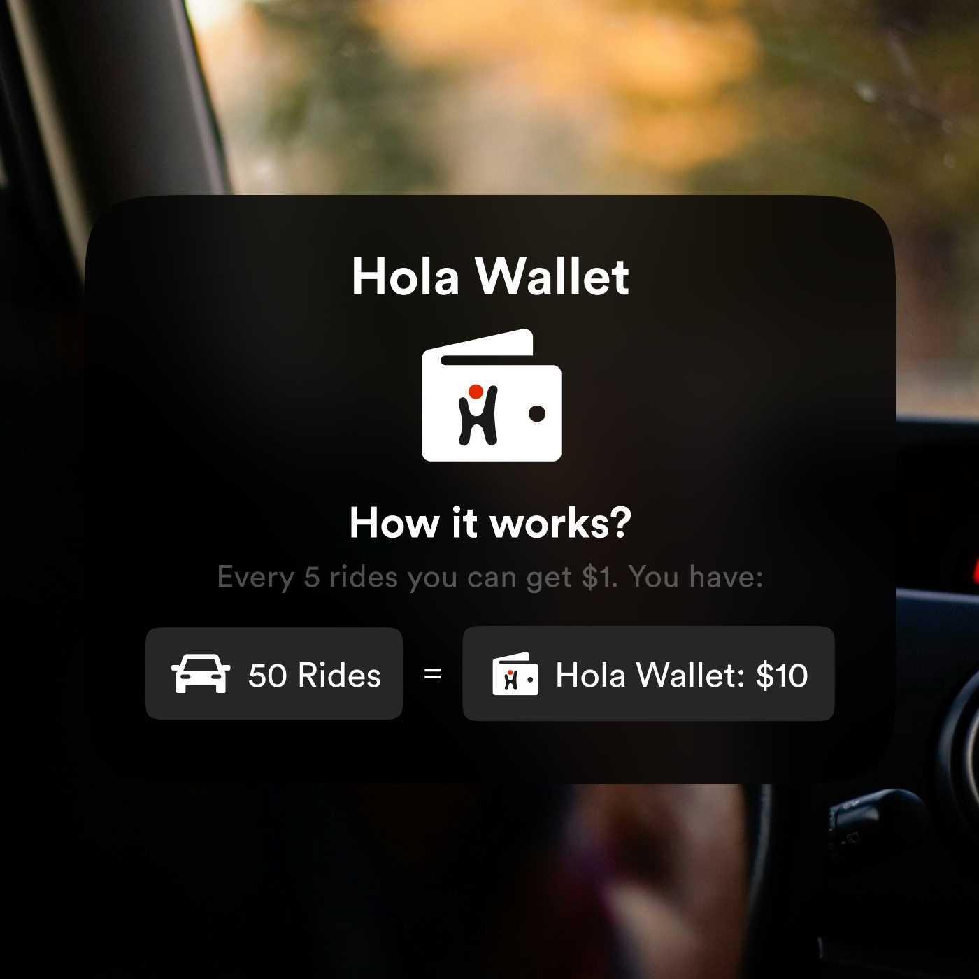 Hola Cash — Earn Rewards as You Ride